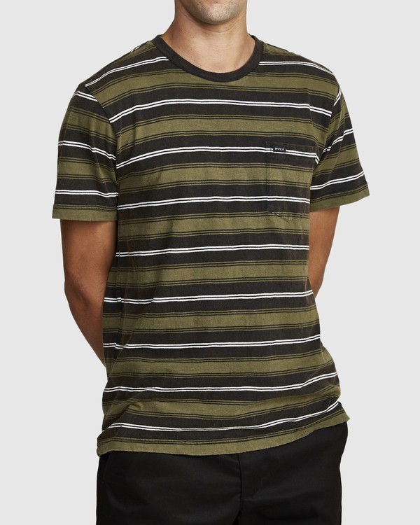 3 Davis Stripe - T-Shirt for Men  T1KTRARVS0 RVCA