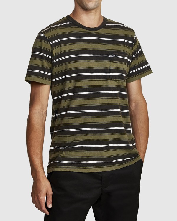 4 Davis Stripe - T-Shirt for Men  T1KTRARVS0 RVCA