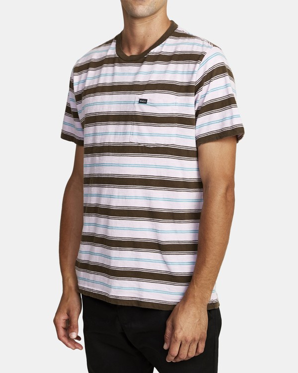 6 Davis Stripe - T-shirt pour Homme  T1KTRARVS0 RVCA