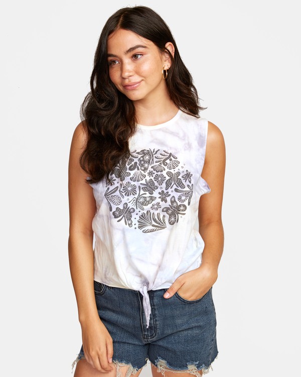 0 Michelle Blade Microscope - Vest Top for Women  T3SGRDRVS0 RVCA