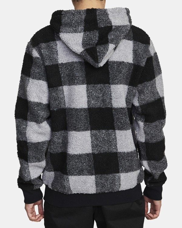 Ells Plaid Sherpa Hoodie for Men RVCA