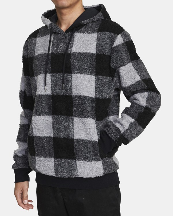 Ells Plaid Sherpa Hoodie for Men RVCA