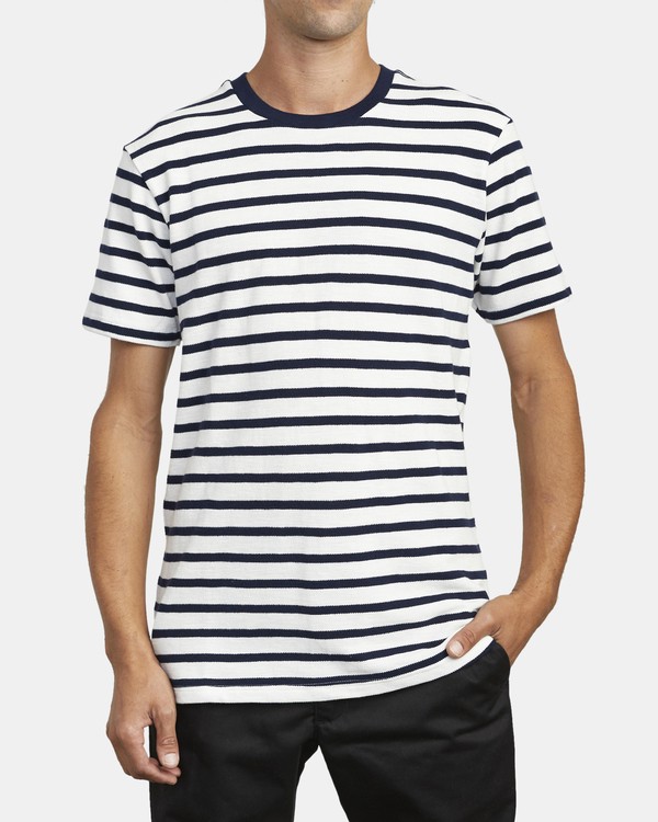 4 Greenwich Stripe - Kurzärmliges Oberteil für Männer  U1KTRDRVF0 RVCA
