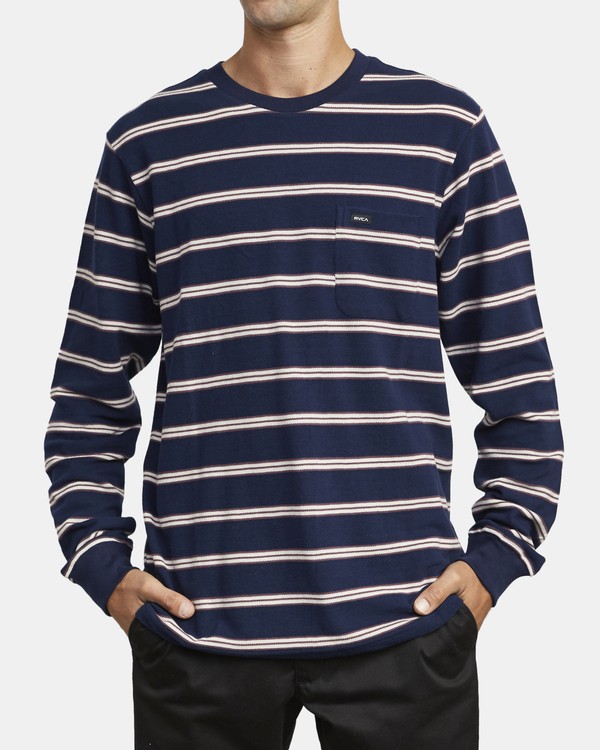 5 Bloom Pique - Long Sleeve Top for Men Blue U1KTRFRVF0 RVCA