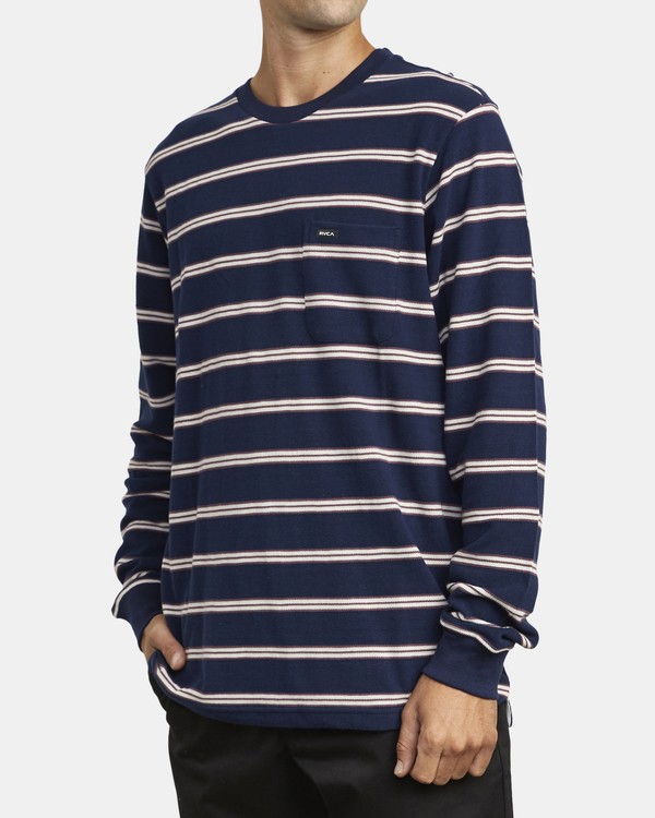 3 Bloom Pique - Long Sleeve Top for Men Blue U1KTRFRVF0 RVCA