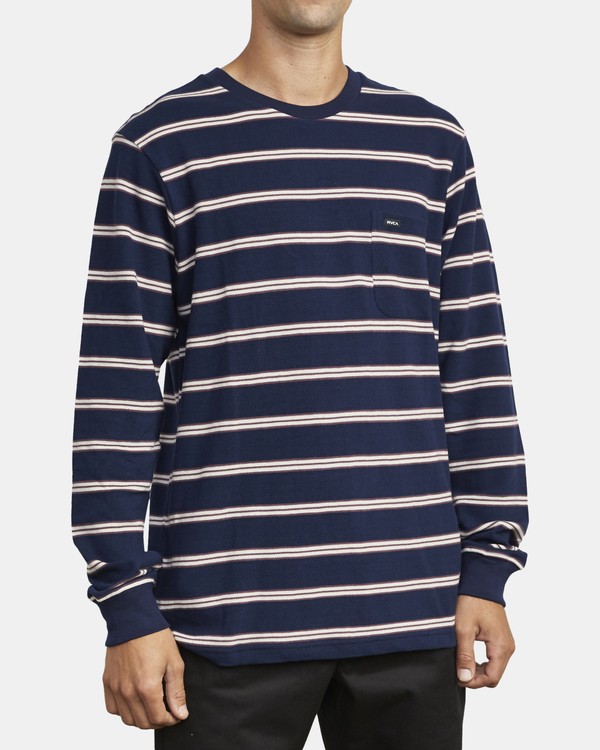 4 Bloom Pique - Long Sleeve Top for Men Blue U1KTRFRVF0 RVCA
