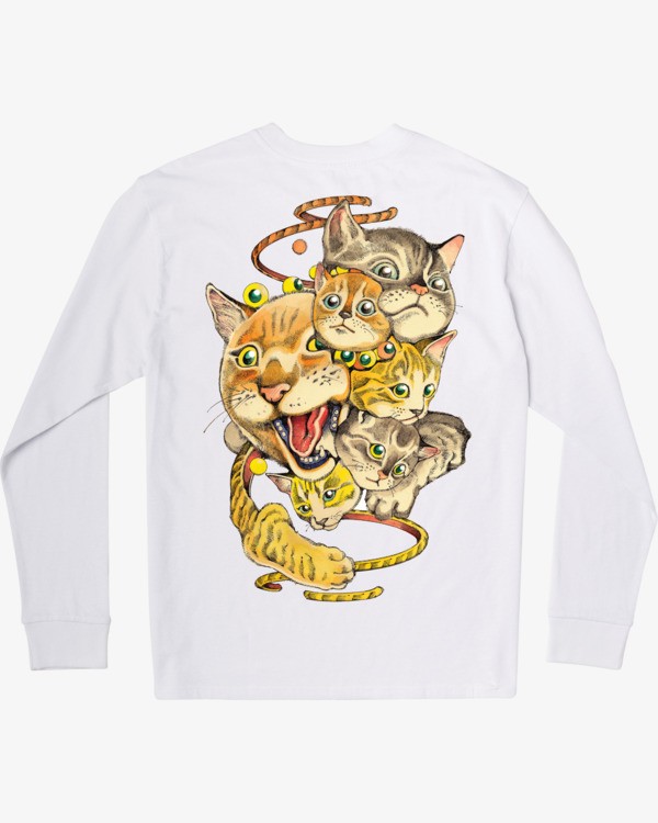 1 Shintaro Kago Cats - Longsleeve für Männer  U1LSRDRVF0 RVCA