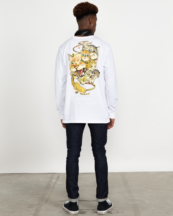 4 Shintaro Kago Cats - Longsleeve für Männer  U1LSRDRVF0 RVCA