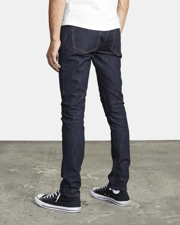 5 RVCA Rockers - Jean Skinny pour Homme Bleu U1PNRFRVF0 RVCA