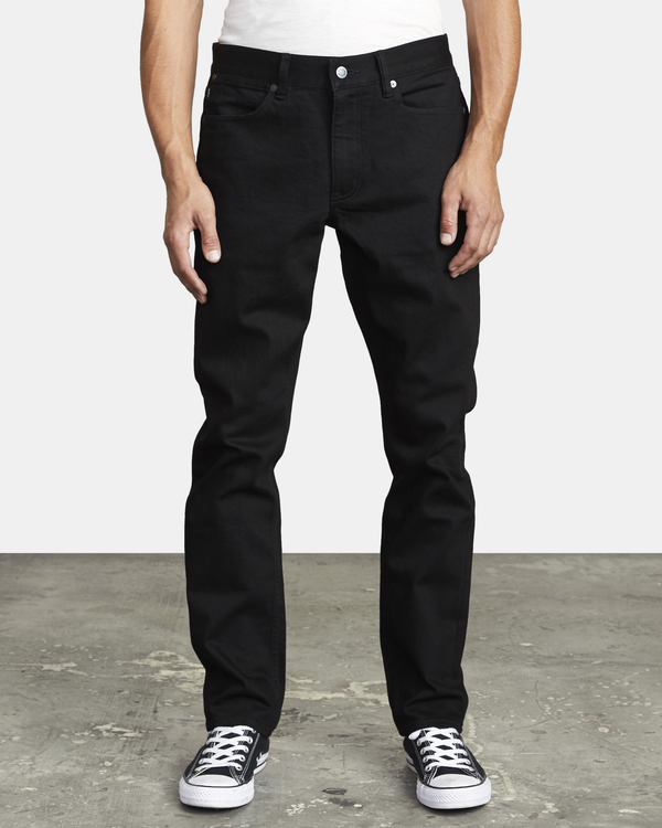 2 RVCA Rockers - Jean Skinny pour Homme Noir U1PNRTRVF0 RVCA
