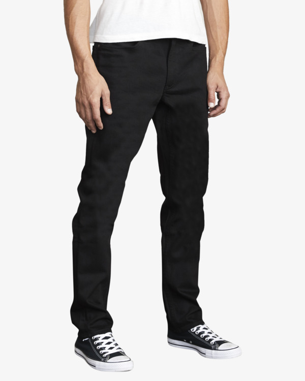 4 RVCA Rockers - Jean Skinny pour Homme Noir U1PNRTRVF0 RVCA