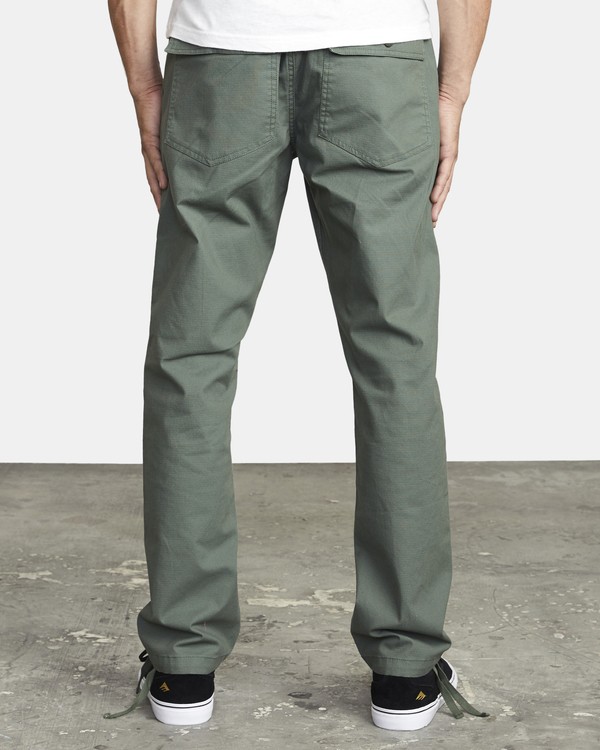 2 All Time Surplus - Pantalón de corte recto para Hombre Verde U1PTRDRVF0 RVCA