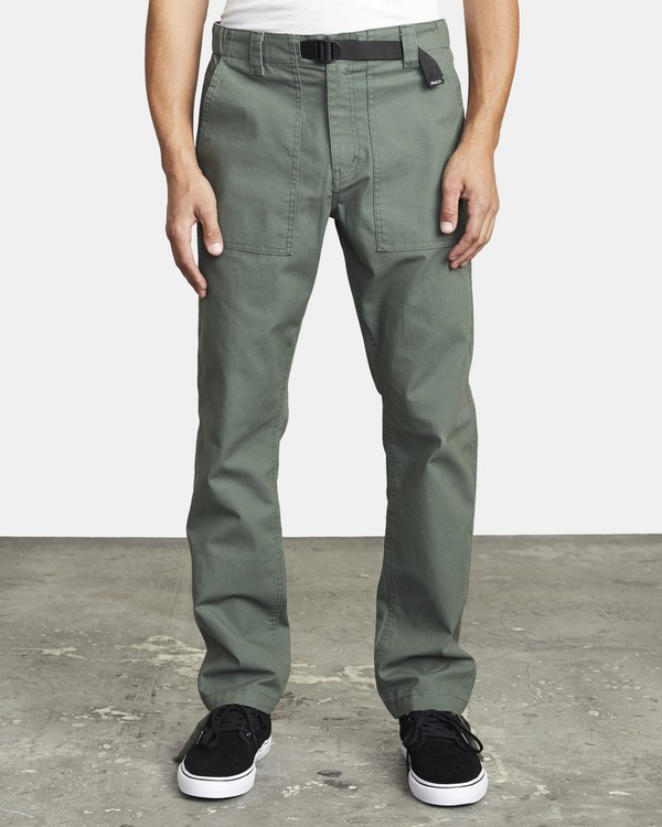 1 All Time Surplus - Pantalón de corte recto para Hombre Verde U1PTRDRVF0 RVCA