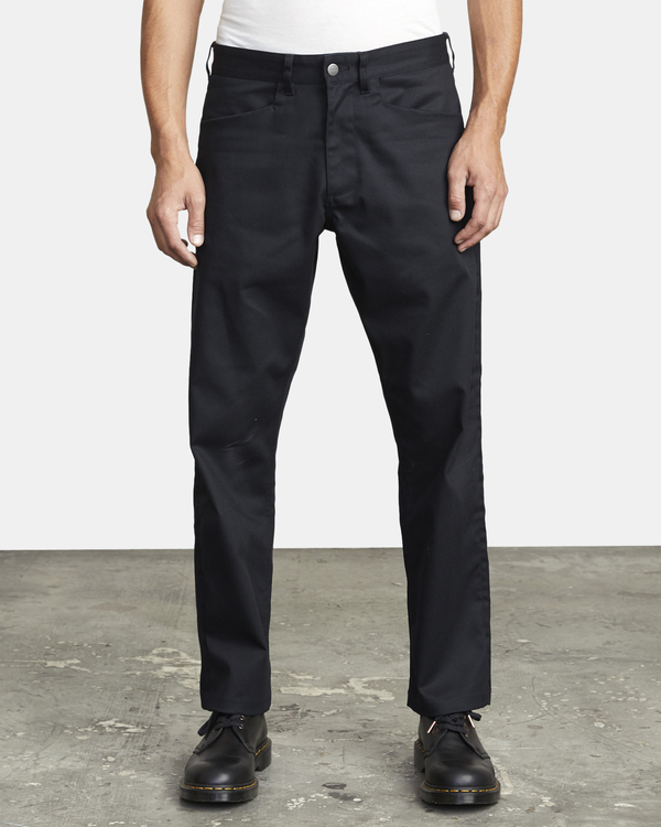 0 New Dawn Pressed - Pantaloni da Uomo Black U1PTRHRVF0 RVCA
