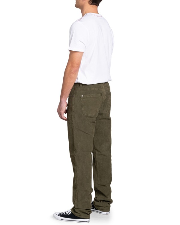 6 Daggers Pigment - Pantaloni di Velluto da Uomo Green U1PTRKRVF0 RVCA