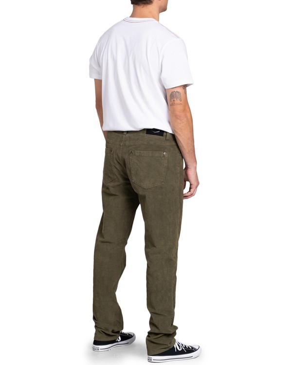 7 Daggers Pigment - Pantaloni di Velluto da Uomo Green U1PTRKRVF0 RVCA