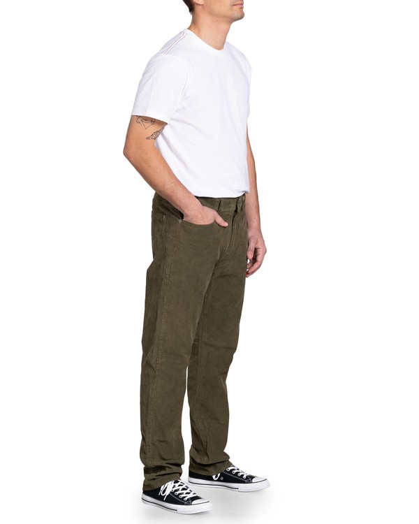 5 Daggers Pigment - Pantaloni di Velluto da Uomo Green U1PTRKRVF0 RVCA