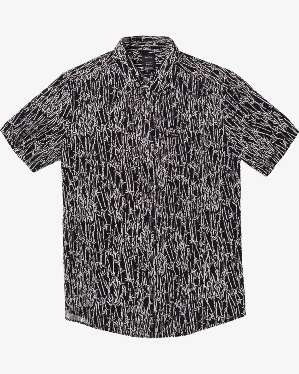 0 Jungle Fuzz - Short Sleeve Shirt for Men Black U1SHRCRVF0 RVCA