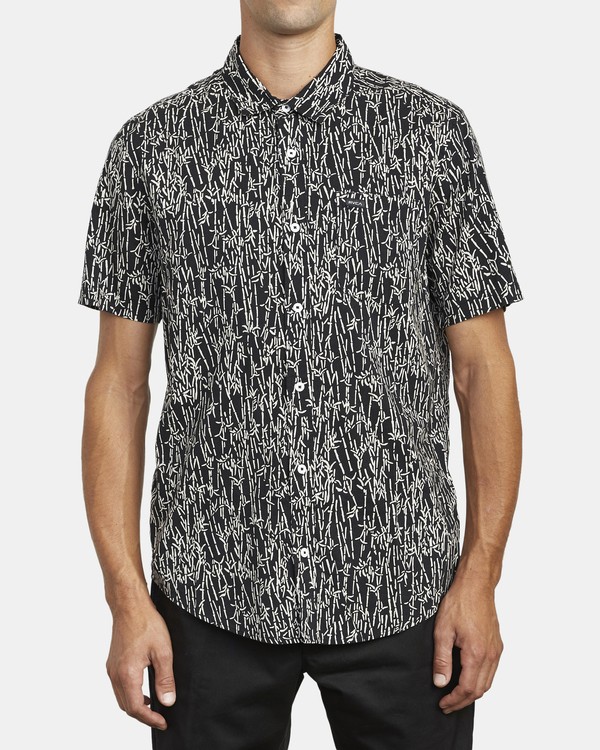 1 Jungle Fuzz - Short Sleeve Shirt for Men Black U1SHRCRVF0 RVCA