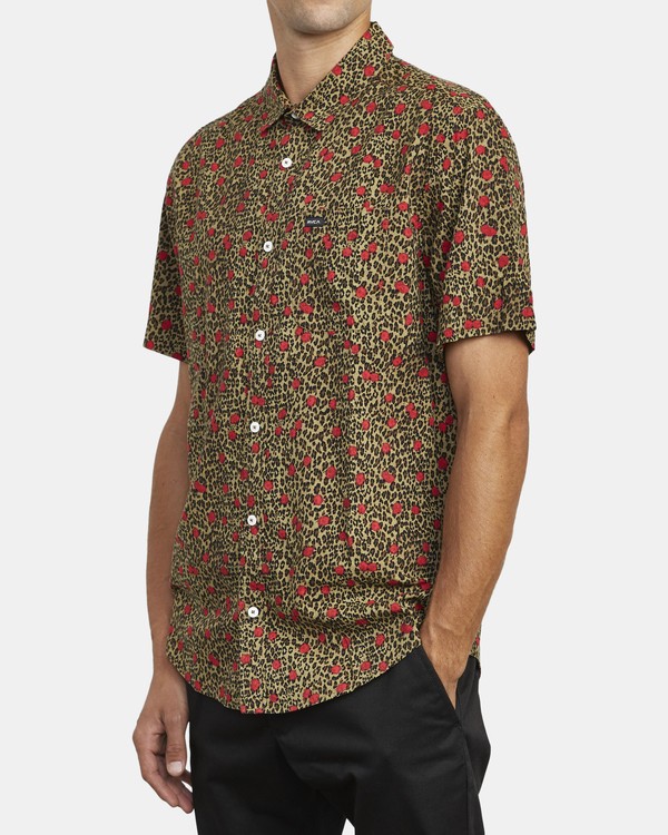 3 Jungle Fuzz - Short Sleeve Shirt for Men  U1SHRCRVF0 RVCA