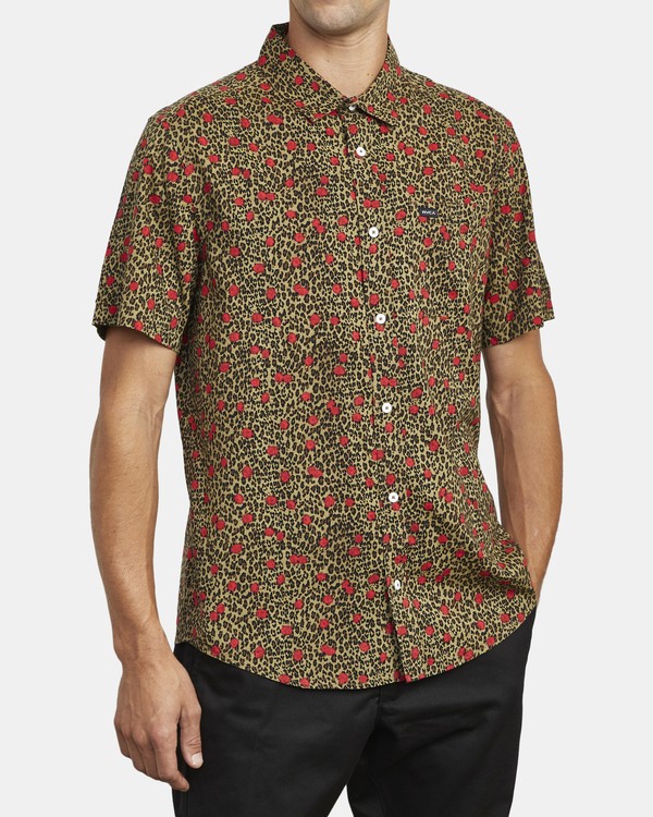 4 Jungle Fuzz - Short Sleeve Shirt for Men  U1SHRCRVF0 RVCA