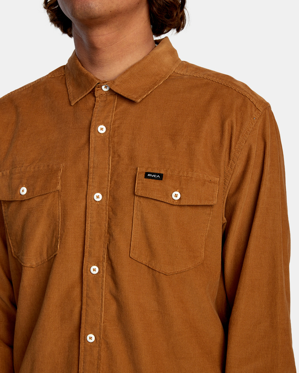 3 Freeman - Chemise manches longues pour Homme Marron U1SHRQRVF0 RVCA