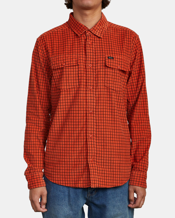 1 Freeman - Camisa de manga larga para Hombre Marron U1SHRQRVF0 RVCA