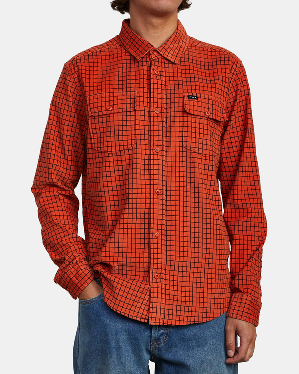 5 Freeman - Camisa de manga larga para Hombre Marron U1SHRQRVF0 RVCA