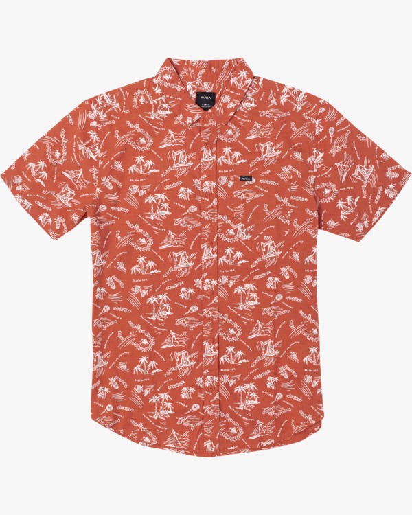 0 Tropical Disaster - Chemise manches courtes pour Homme Marron U1SHRVRVF0 RVCA