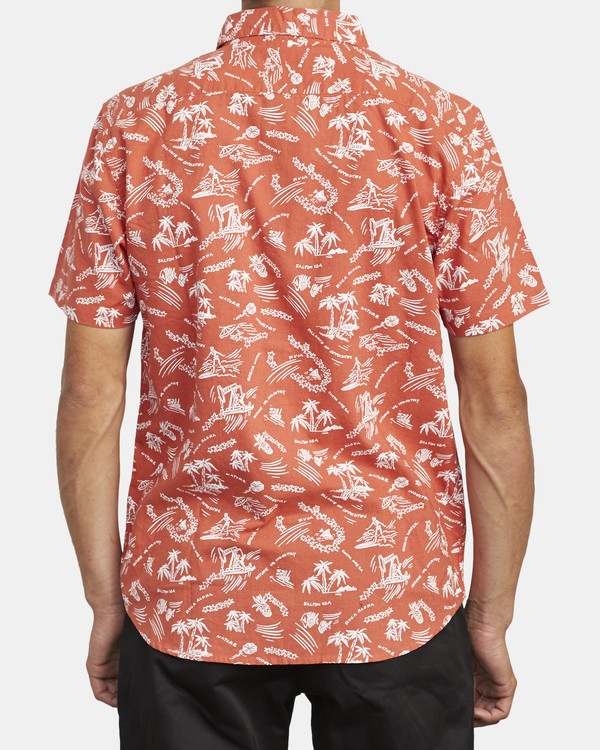 2 Tropical Disaster - Chemise manches courtes pour Homme Marron U1SHRVRVF0 RVCA