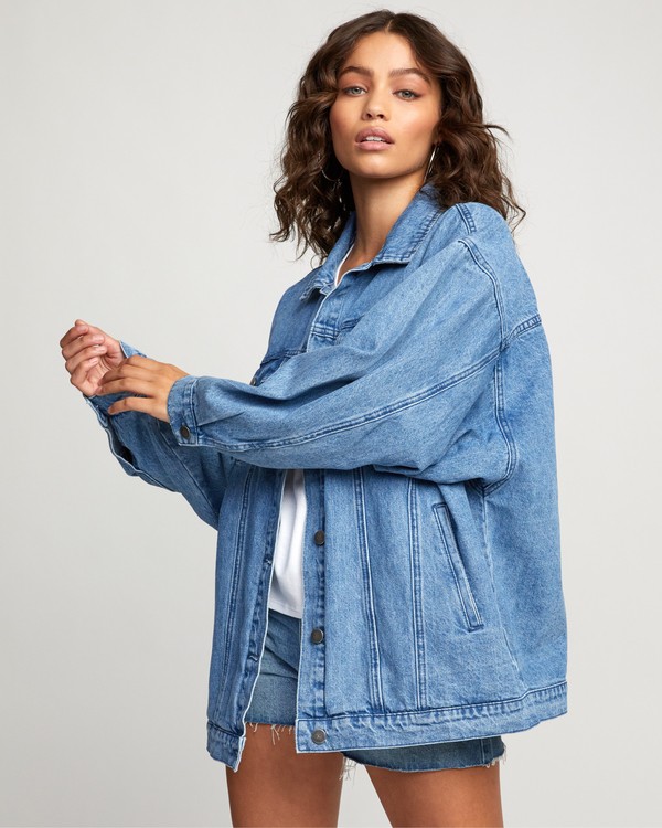 3 Stacey Rozich Lounger Denim - Veste en jean pour Femme Bleu U3JKRARVF0 RVCA