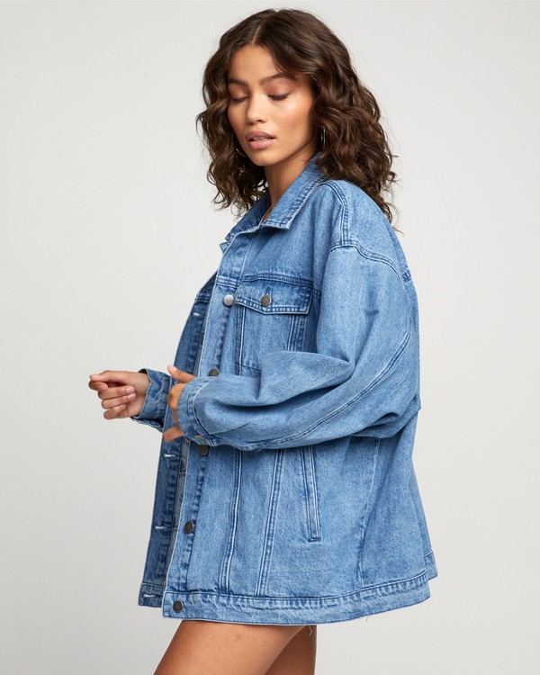 6 Stacey Rozich Lounger Denim - Veste en jean pour Femme Bleu U3JKRARVF0 RVCA