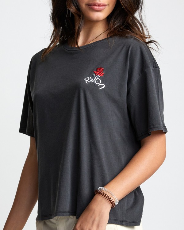 1 Petite Rose - T-Shirt for Women Black U3SSRBRVF0 RVCA