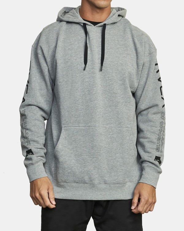 2 VA Sport - Sweat &agrave; capuche pour Homme Gris U4HOMARVF0 RVCA