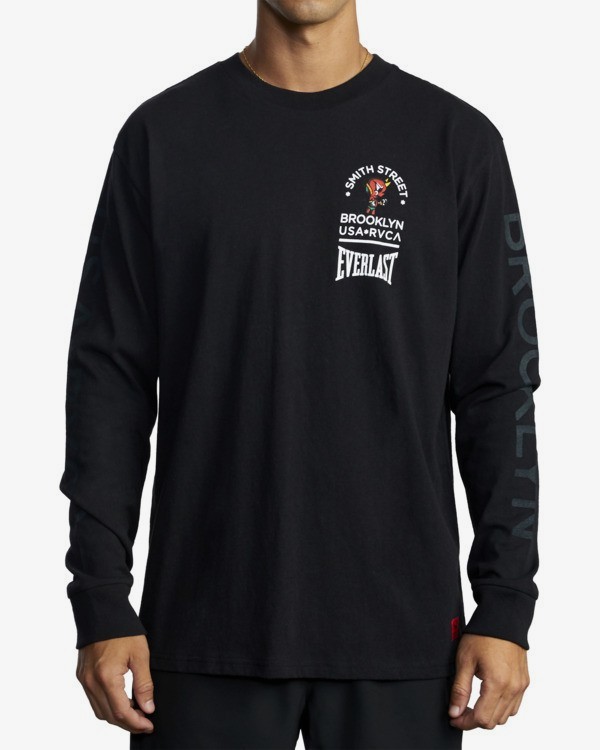 2 Everlast x Smith Street Big Angel - Camiseta de Manga Larga para Hombre  U4LSECRVF0 RVCA
