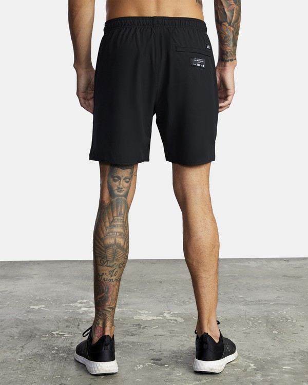 2 Everlast Yogger IV 17" - Workout Shorts for Men Black U4WKEARVF0 RVCA