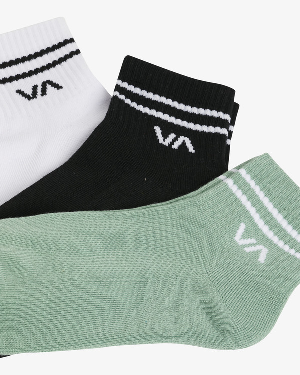 2 VA MINI CREW SOCK 3 PACK Green UVJAA00110 RVCA