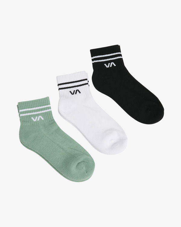 0 VA MINI CREW SOCK 3 PACK Green UVJAA00110 RVCA