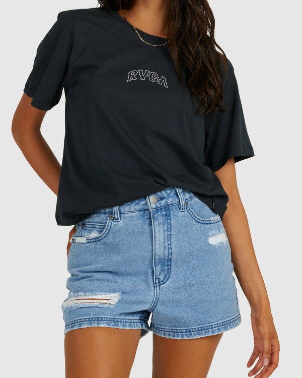 1 Ripped Coco - Denim Shorts for Women Blue UVJDS00107 RVCA