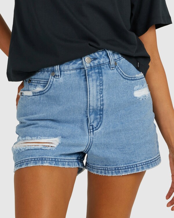 2 Ripped Coco - Denim Shorts for Women Blue UVJDS00107 RVCA