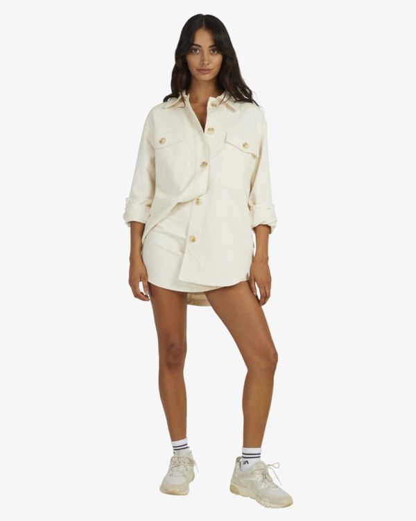 2 Twill - Overshirt for Women Beige UVJJK00117 RVCA