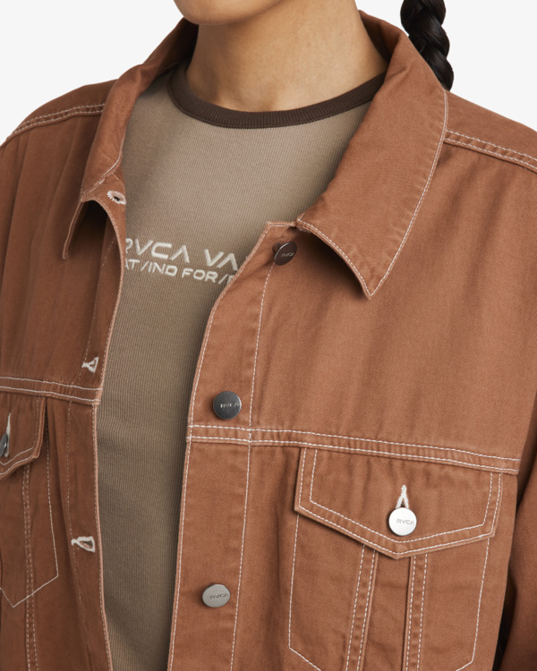 2 Indie - Veste en sergé pour Femme Marron UVJJK00142 RVCA