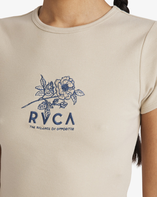 2 Good Day - Kurzärmliges, kürzeres T-Shirt für Frauen Beige UVJKT00234 RVCA