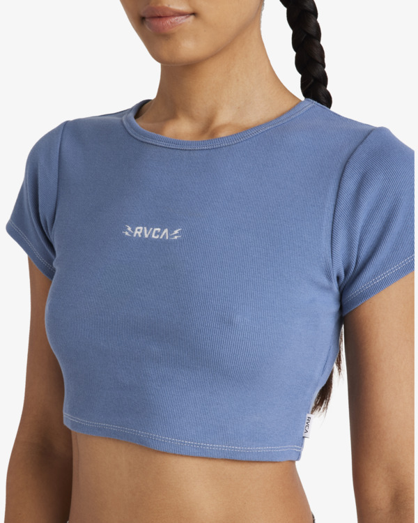 2 Buzzed - Crop top à manches courtes pour Femme Bleu UVJKT00236 RVCA