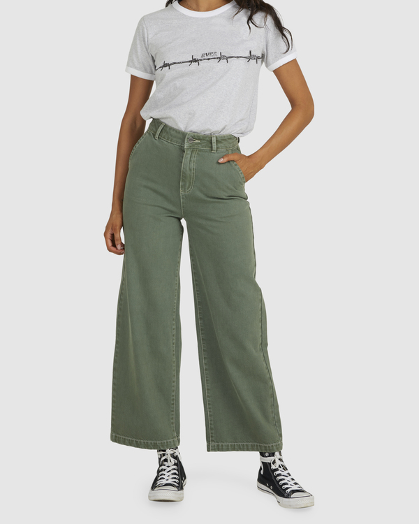 7 Fresh Prince - Pantalon ample pour Femme Vert UVJNP00118 RVCA