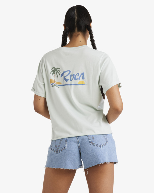 1 Sunset - Short Sleeves T-Shirt for Women Blue UVJZT00281 RVCA