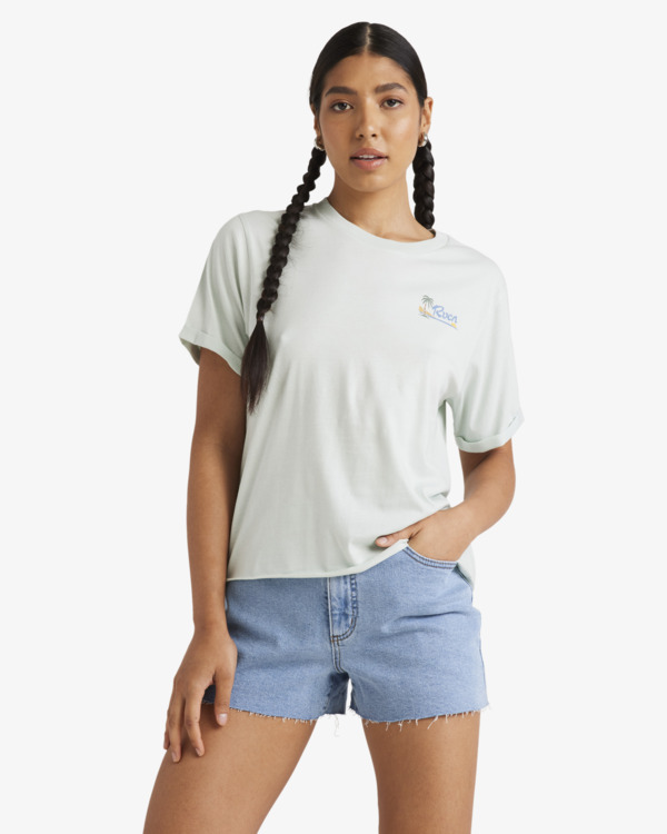 0 Sunset - T-shirt à manches courtes pour Femme Bleu UVJZT00281 RVCA