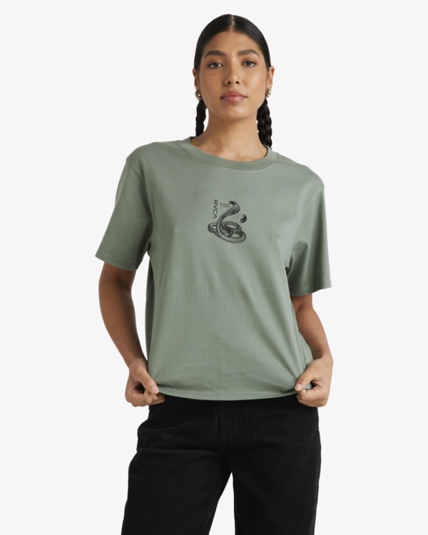 0 Viper Easy - Short Sleeves T-Shirt for Women Green UVJZT00284 RVCA