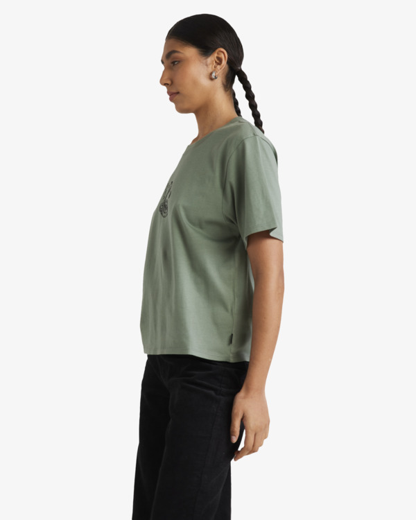 3 Viper Easy - Short Sleeves T-Shirt for Women Green UVJZT00284 RVCA