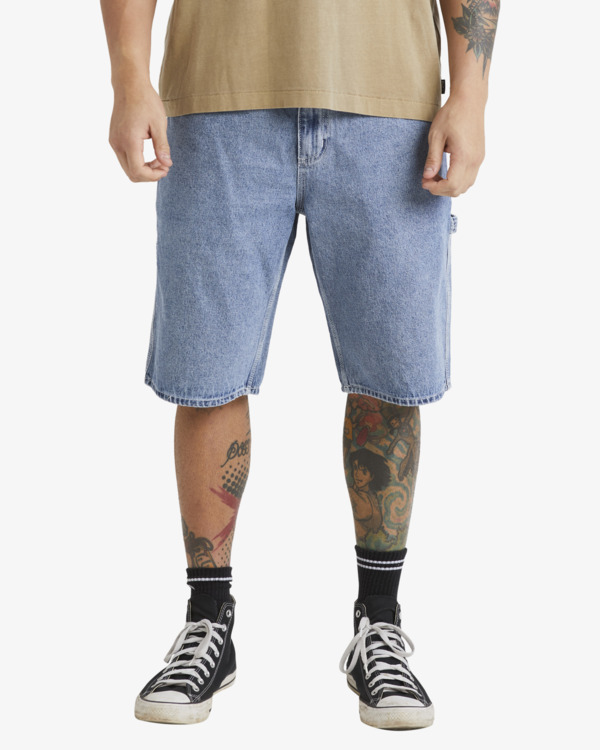 0 Americana  - Relaxed Fit Denim Short for Men Bleu UVYDS03001 RVCA